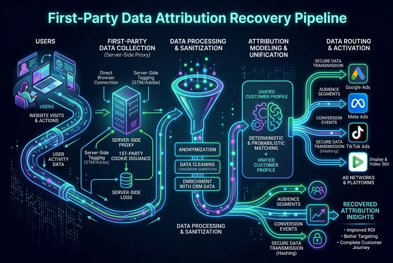 Conceptual Model of First-Party Data Attribution Recovery